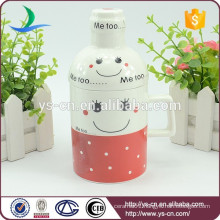 Smiling Face Creative Beer Mug Handle With Lid